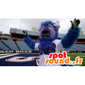 Buffalo maskot, blå tyr, alle hårede - Spotsound maskot kostume