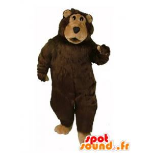 Mascot bruin en beige beer, alle harige - MASFR21645 - Bear Mascot