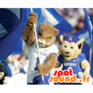 Mascot gepard, brun tiger i sportsklær - MASFR21647 - Tiger Maskoter