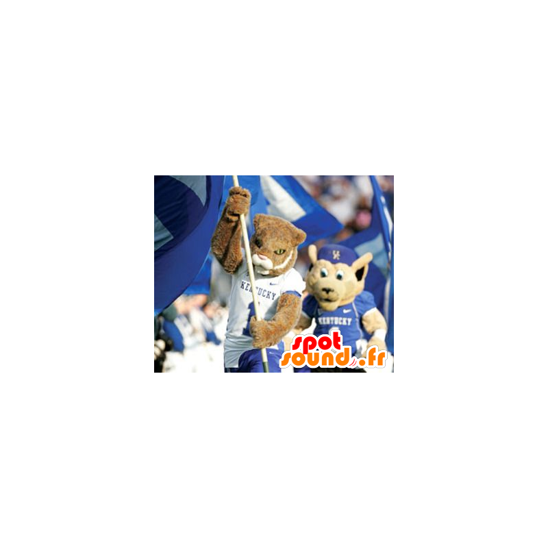 Mascot chitas, tigre castanho no desporto - MASFR21647 - Tiger Mascotes Mascot chitas, tigre castanho no desporto - MASFR21647 - Tiger Mascotes