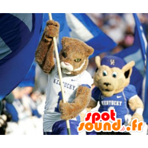 Mascot τσίτα, καφέ τίγρης σε αθλητικά - MASFR21647 - Tiger Μασκότ