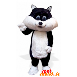 Gatinho mascote, gato preto e branco - MASFR21652 - Mascotes gato