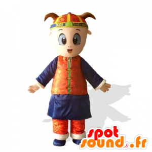 Mascot Kind, asiatische Mädchen mit - MASFR21660 - Maskottchen-Kind