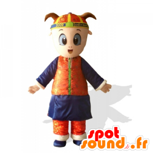 Mascot kind, dochter in Aziatische outfit - MASFR21660 - mascottes Child