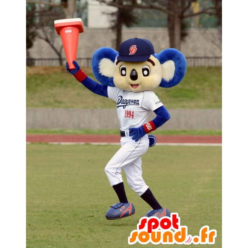 Mascot white and blue koala in sportswear - MASFR21664 - Mascots Koala