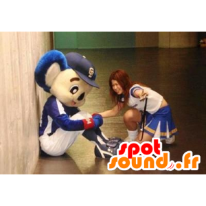 Mascot wit en blauw koala in sportkleding - MASFR21664 - Koala Mascottes