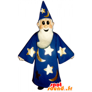 Guiden Mascot Merlin, troldmand med en blå kjole - Spotsound