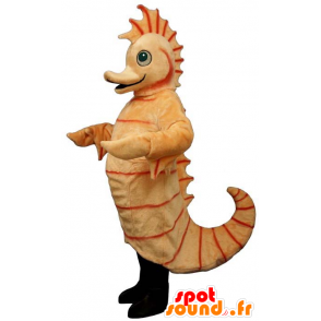 Mascotte d'hippocampe orange, géant - MASFR21667 - Mascottes de l'océan