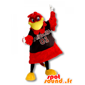 Maskotka czerwony i żółty ptak, gigant - MASFR21669 - ptaki Mascot