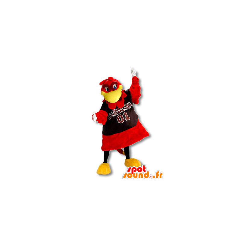 Mascot rød og gul fugl, gigantiske - MASFR21669 - Mascot fugler