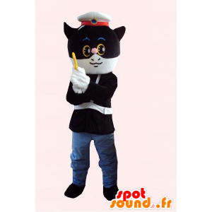 Mascote polícia, vigilante, homem uniformizado mascarado - MASFR21674 - Mascotes homem