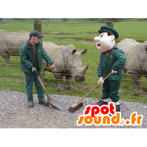 Curandeiro mascote, zookeeper, trabalhador - MASFR21686 - Mascotes humanos