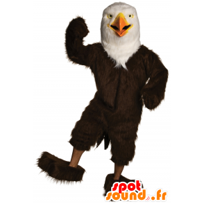 Mascot brun og hvit ørn, veldig realistisk - MASFR21693 - Mascot fugler