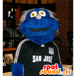 Mascot blauen Mann, mit gelben Augen - MASFR21694 - Maskottchen nicht klassifizierte