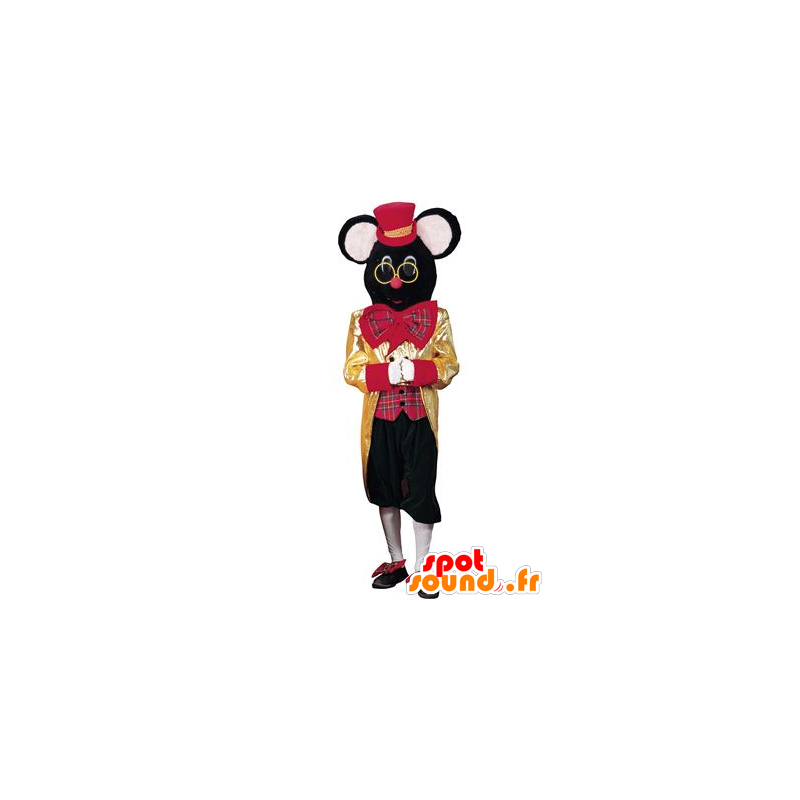 Zwarte muis mascotte circus muis - MASFR21697 - Mouse Mascot