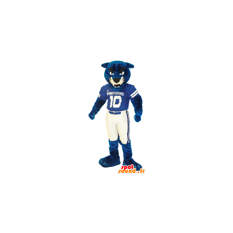 Mascot blauwe en witte tijger, reuze - MASFR21703 - Tiger Mascottes