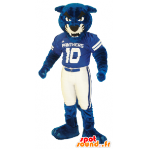 Mascot blauwe en witte tijger, reuze - MASFR21703 - Tiger Mascottes