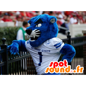 Mascot blauwe en witte tijger, reuze - MASFR21703 - Tiger Mascottes