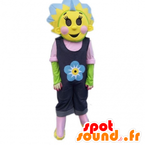 Mascotte colorée et fleurie, mascotte de tournesol - MASFR21718 - Mascottes de plantes