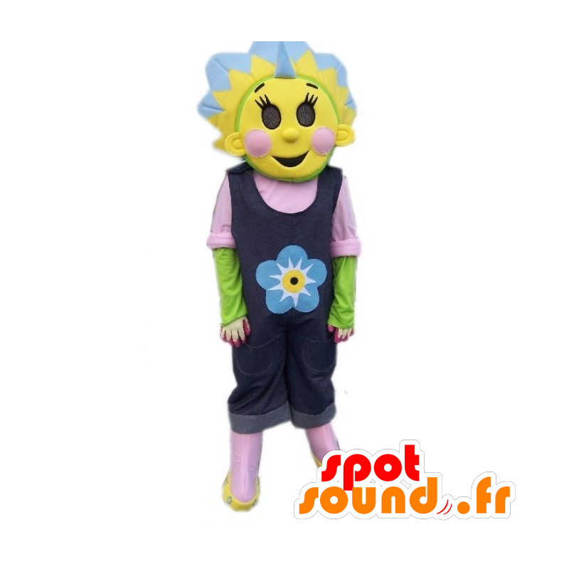 Färgglad och blommig maskot, solrosmaskot - Spotsound maskot
