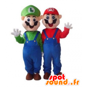 Mascot Mario e Luigi, famosos personagens de videogame - MASFR21726 - Mario Mascotes