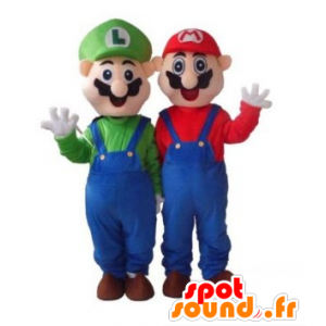 Μασκότ Mario και Luigi, διάσημους χαρακτήρες παιχνιδιών βίντεο - MASFR21726 - Mario Μασκότ