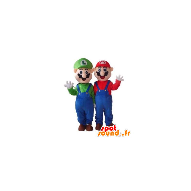Mascot Mario en Luigi, de beroemde video game karakters - MASFR21726 - Mario Mascottes