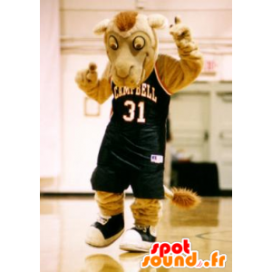 Camel maskot, hnědá dromedár v sportswear - MASFR21731 - sportovní maskot