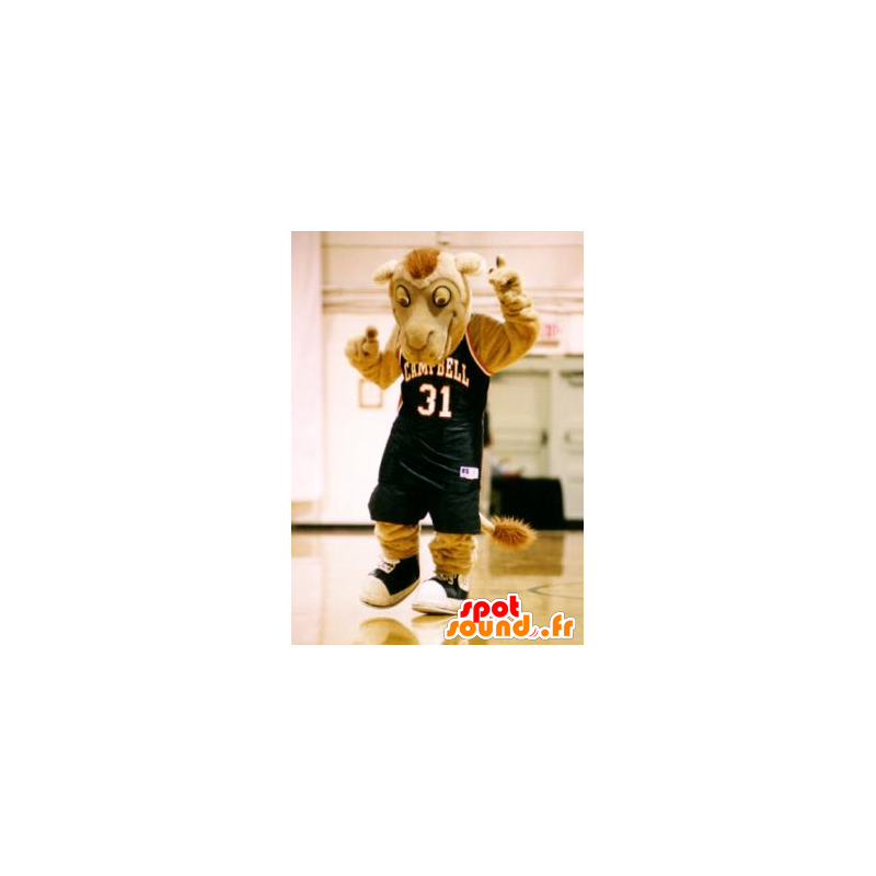Camelo mascote, dromedário castanho no desporto - MASFR21731 - mascote esportes Camelo mascote, dromedário castanho no desporto - MASFR21731 - mascote esportes