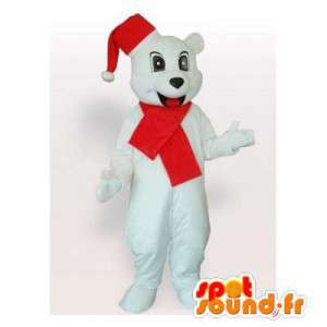 Mascote castor bege na camisa azul - MASFR006475 - Beaver Mascot