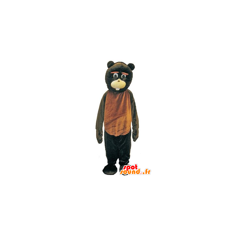 Mascot marrom e preto ursos, gigante e divertido - MASFR21743 - mascote do urso