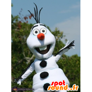 Bianco e nero Snowman mascotte - MASFR21754 - Mascotte di Natale