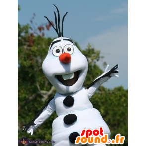 White and Black Snowman Mascot - MASFR21754 - Christmas mascots