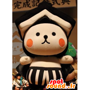 Mascot Teddy with a roof - Asian Mascot - MASFR21755 - Bear mascot