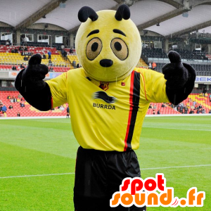 Mascot yellow and black panda - yellow insect mascot - MASFR21762 - Mascot of pandas