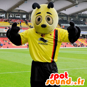 Mascot Gelb und Schwarz Panda - gelbe Insekt-Maskottchen - MASFR21762 - Maskottchen der pandas