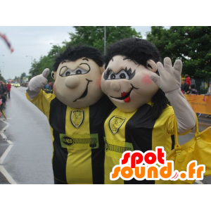 Mascot man and woman, couple of fans - MASFR21767 - Mascots woman