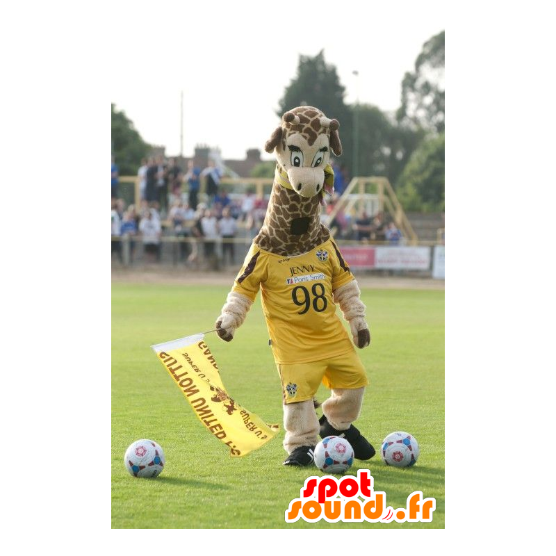 Mascot girafa, sportswear amarelo - MASFR21771 - mascotes Giraffe