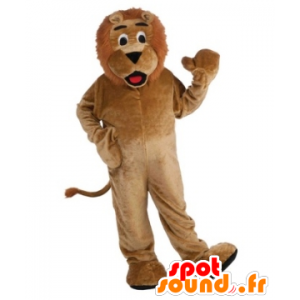 Brown mascotte leone, completamente personalizzabile - MASFR21790 - Mascotte Leone