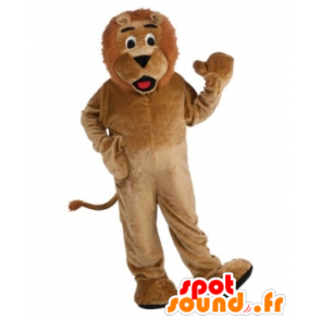Brown lion mascot, fully customizable - MASFR21790 - Lion mascots