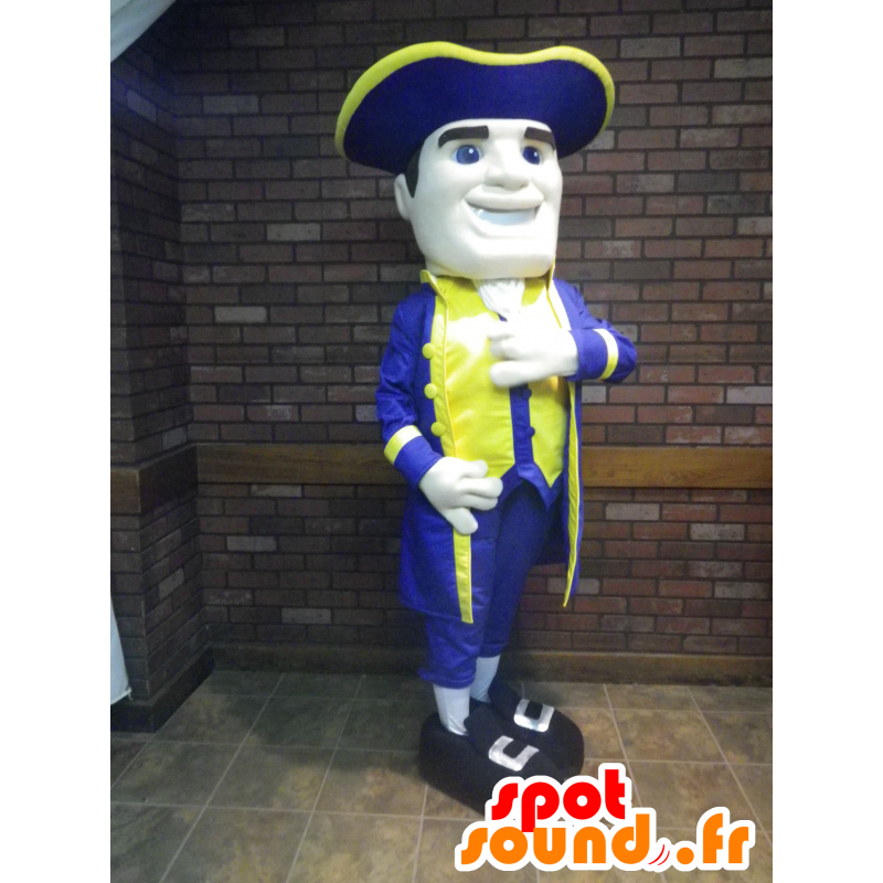 Abito giallo e blu Patriot Mascot - MASFR21794 - Umani mascotte Abito giallo e blu Patriot Mascot - MASFR21794 - Umani mascotte