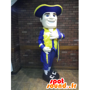 Abito giallo e blu Patriot Mascot - MASFR21794 - Umani mascotte