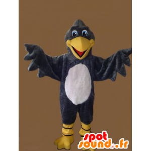 Mascot vulture gray, yellow and white - MASFR21800 - Mascot of birds