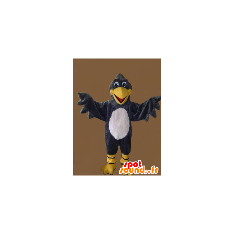 Mascot vulture gray, yellow and white - MASFR21800 - Mascot of birds