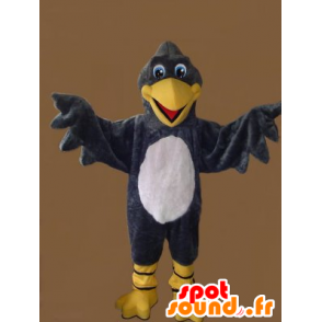 Cinza abutre mascote, amarelo e branco - MASFR21800 - aves mascote