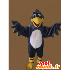 Mascot vulture gray, yellow and white - MASFR21800 - Mascot of birds