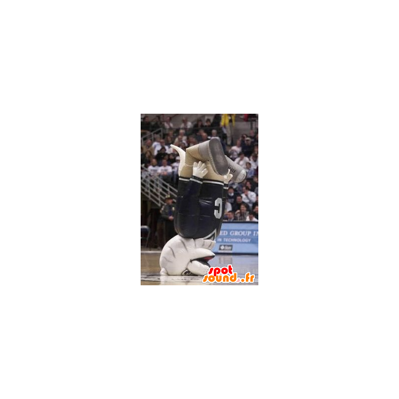 Cane mascotte, bianco e beige tigre - MASFR21816 - Mascotte tigre Cane mascotte, bianco e beige tigre - MASFR21816 - Mascotte tigre