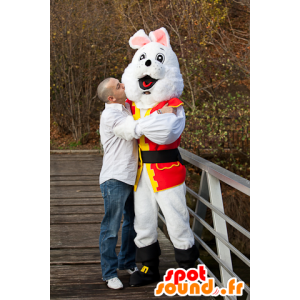 Mascotte de lapin blanc en costume de pirate - MASFR21822 - Mascottes de Pirates