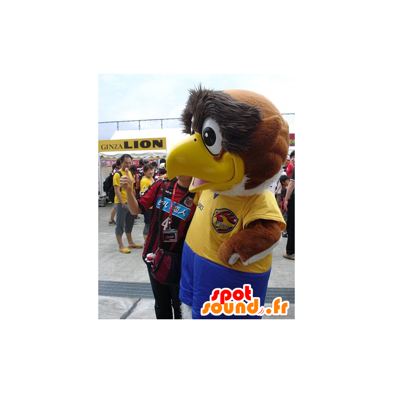 Wholesale mascot brown and white bird, eagle sports - MASFR21823 - Mascot of birds Wholesale mascot brown and white bird, eagle sports - MASFR21823 - Mascot of birds