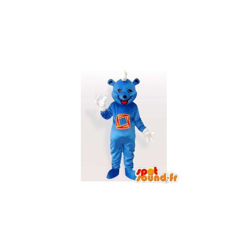 Maskotka niebieski niedźwiedzia. Niebieski Miś kostiumu - MASFR006479 - Maskotka miś